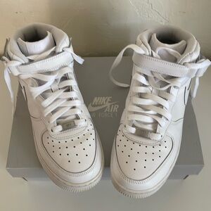 Nike Air Force 1  MID (GS)High Triple White W.